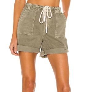 One Teaspoon Vintage Khaki Shabby Bandit Shorts